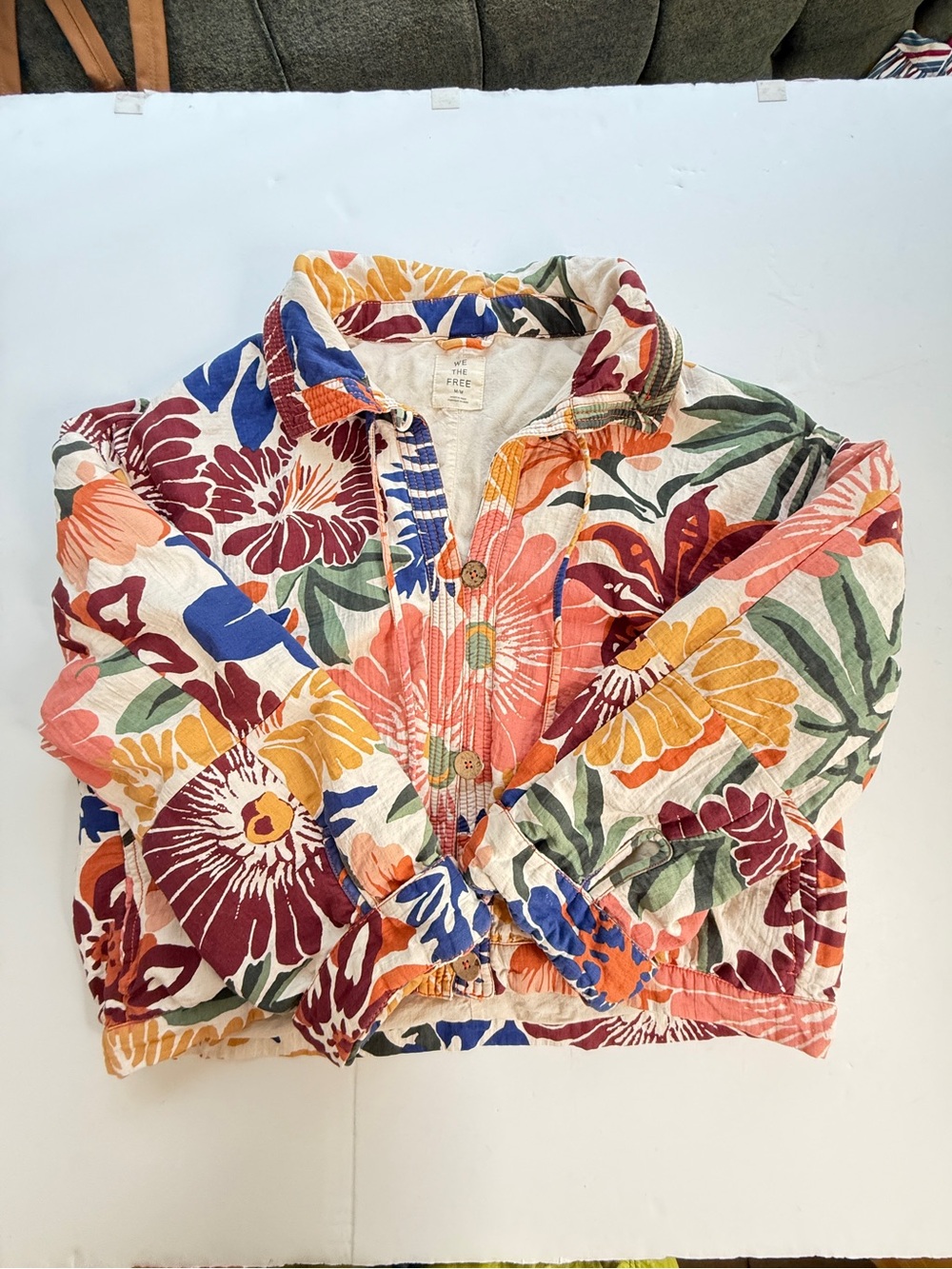 Free People Soleil Beach Jacket size medium Tropical - Picture 5 of 10
